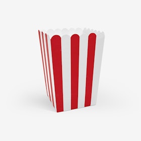 Popcornbägare - Röd/Vit