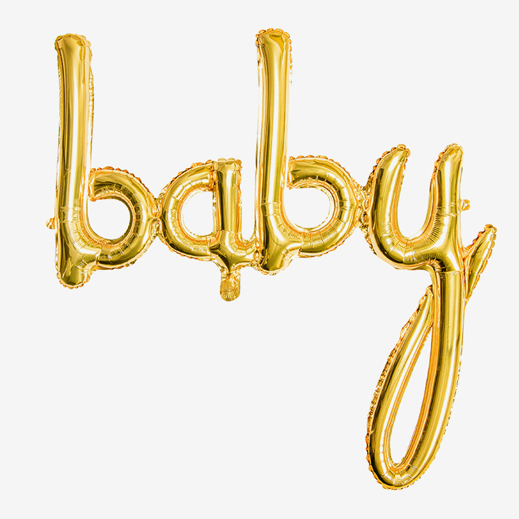 Folieballong - Baby - Guld
