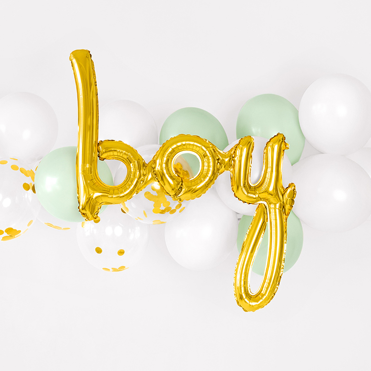 Folieballong - Boy - Guld