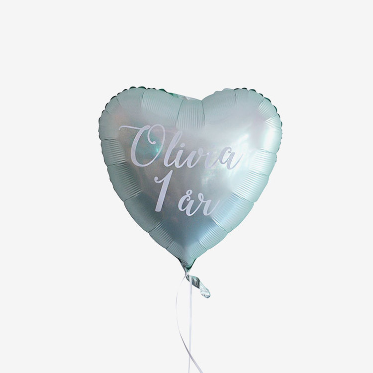 Personlig hjärtballong med helium - Valfri färg