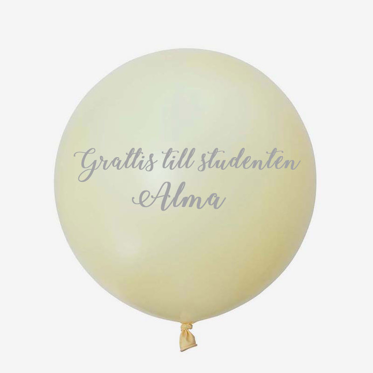 Personlig studentballong med helium - Valfri färg