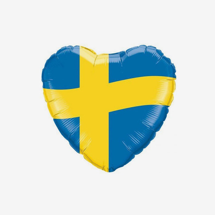 Folieballong-  Hjärta Sverige