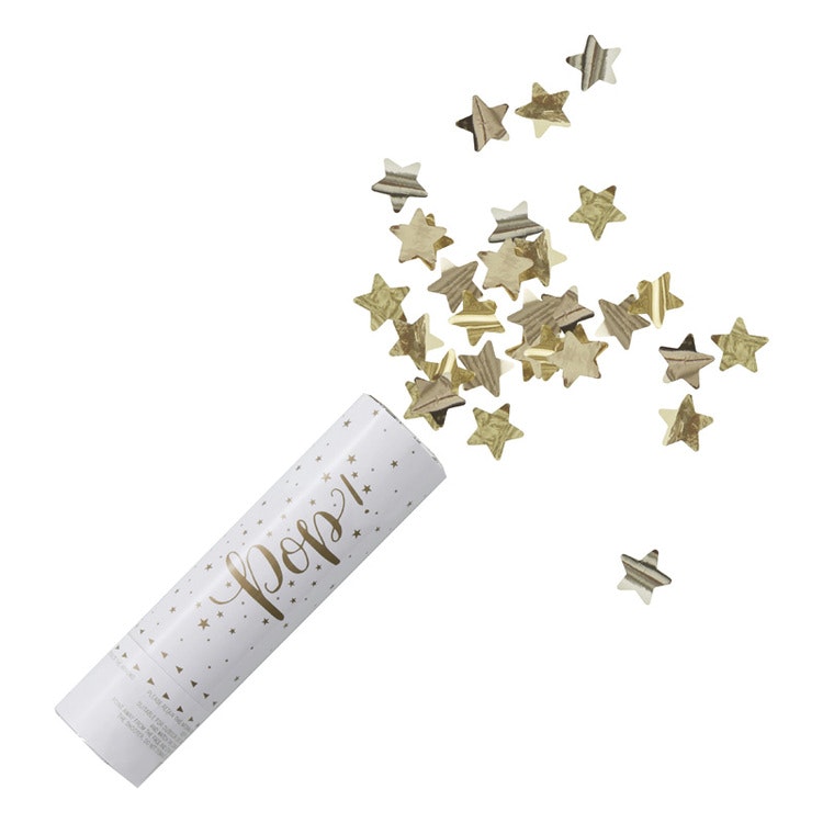 Konfettibomb - Stars - Metallic Guld