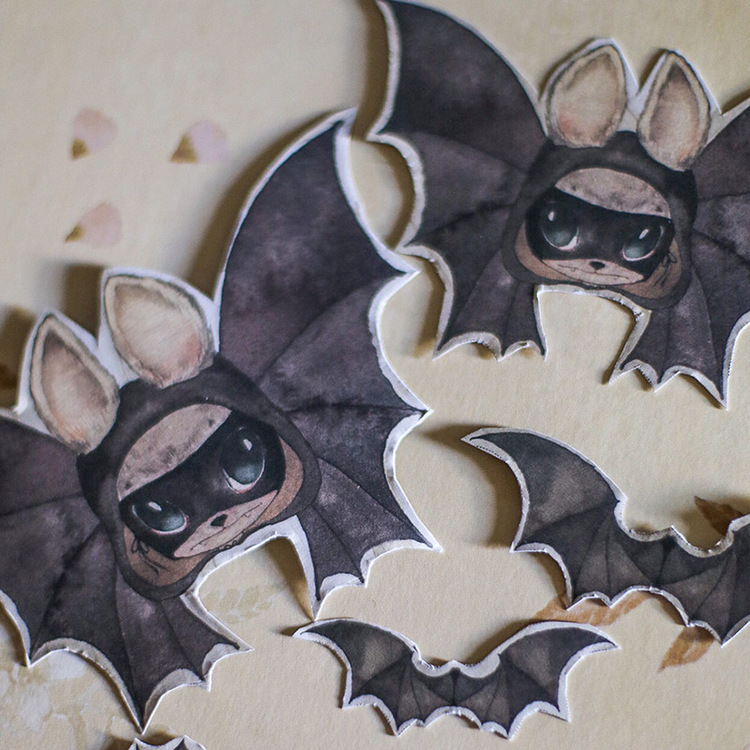 Paper Friends The Bats -  Mrs Mighetto