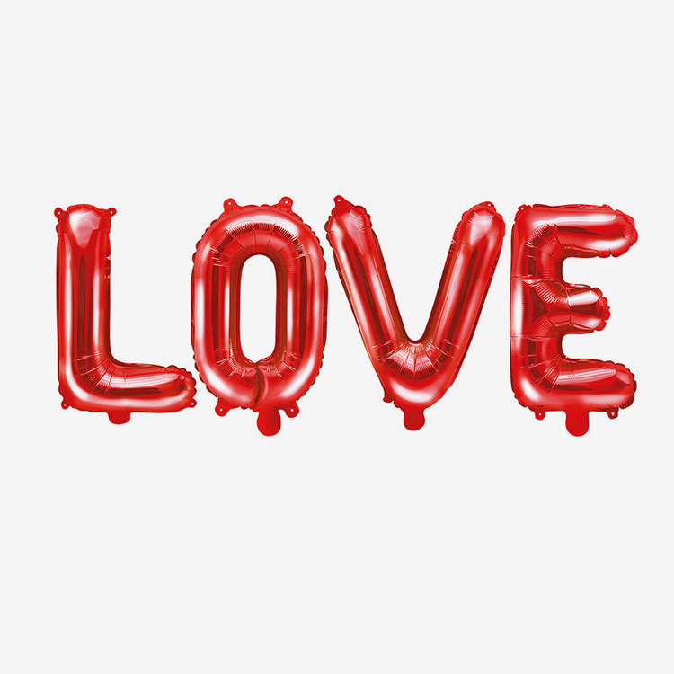 Folieballonger - Love - Röd