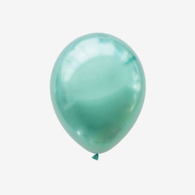 Heliumfylld latexballong 28cm - Chrome Grön
