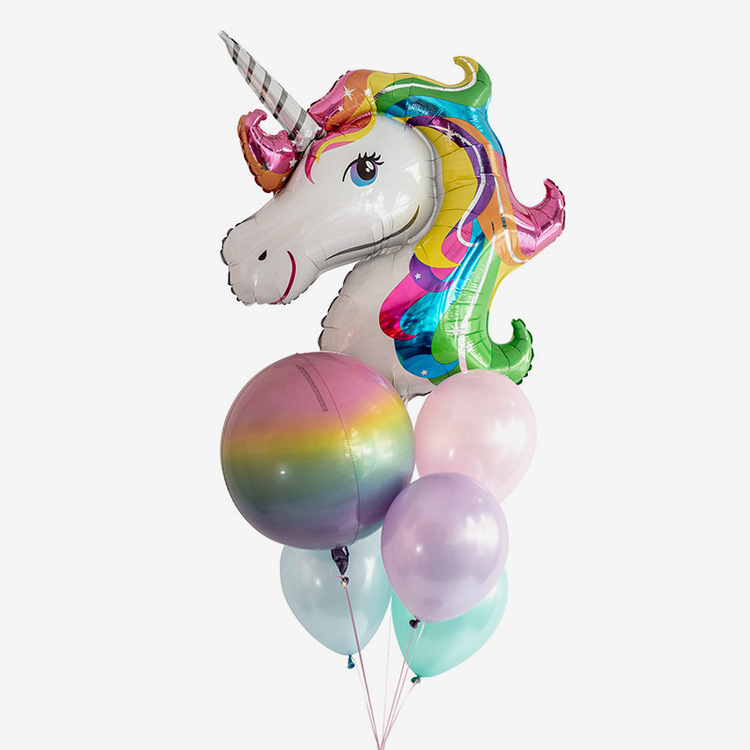 Heliumfylld Ballongbukett - Unicorn Dreams