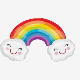 Heliumfylld ballong - Happy Rainbow