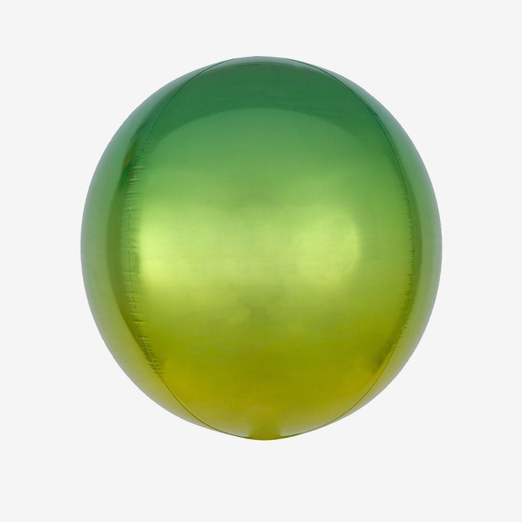 Heliumfylld Folieballong - Orbz Ombre Yellow & Green