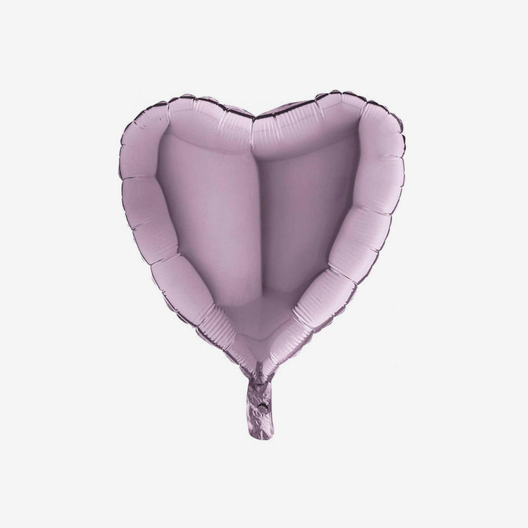 Heliumfylld Folieballong - Hjärta Lavendel