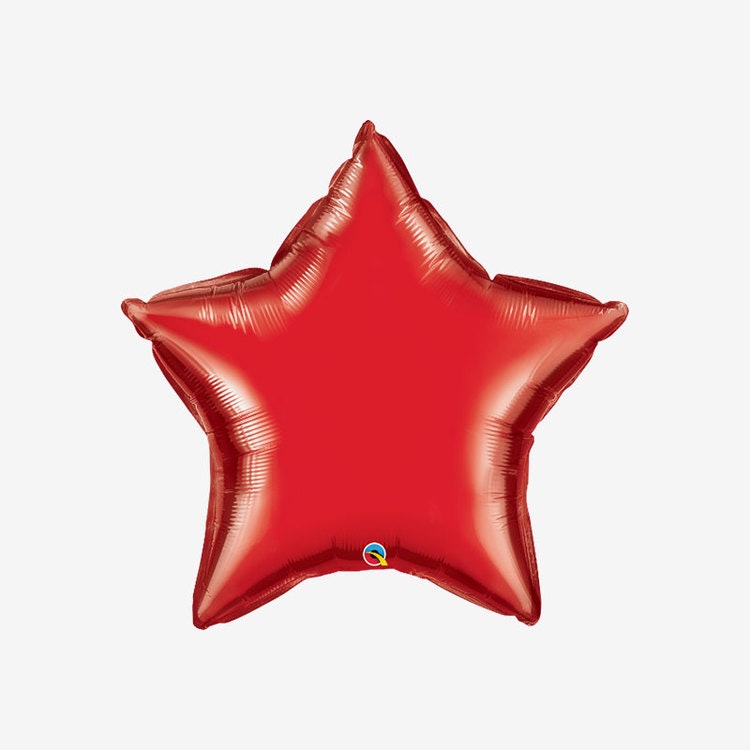 Heliumfylld Folieballong - Stjärna Röd