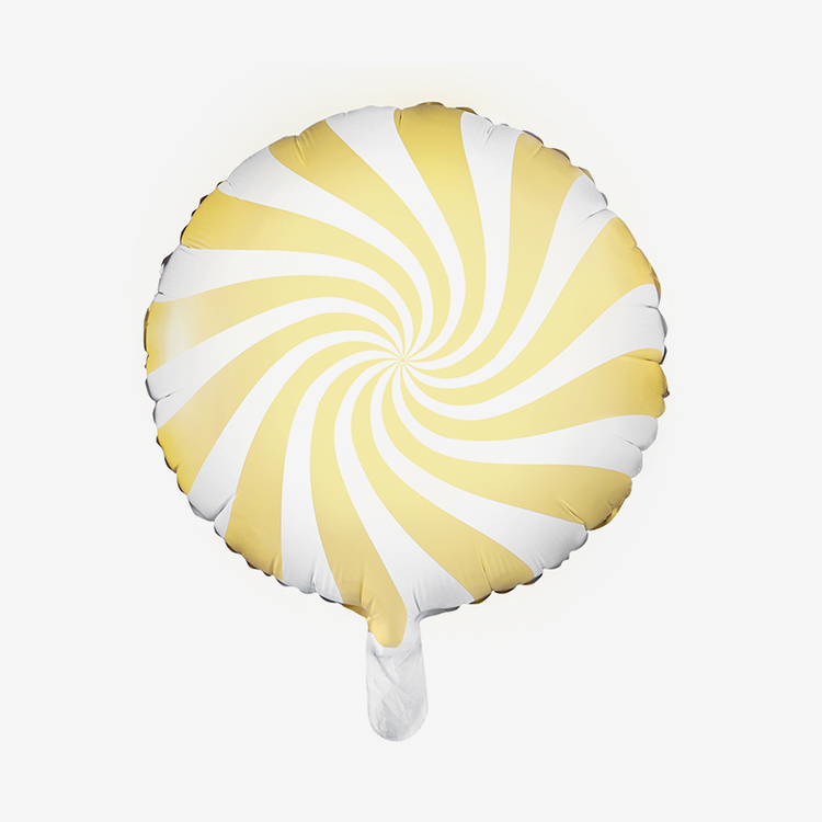 Heliumfylld Folieballong - Candy - Ljusgul