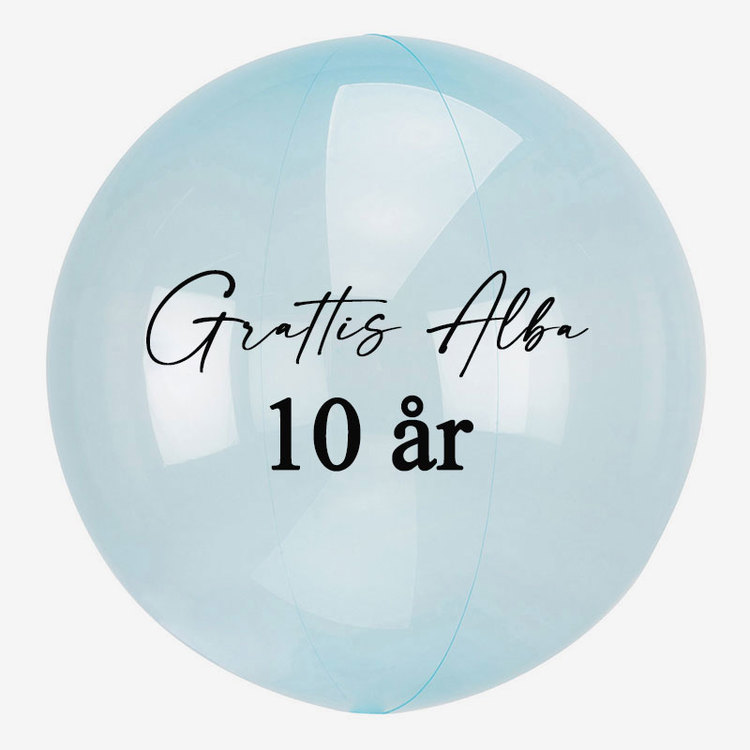 Heliumfylld Bubbla - Personlig -Blå