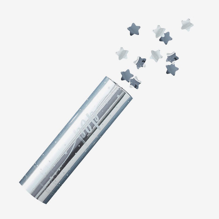 Konfettibomb - Metallic Star Silver