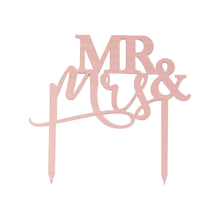 Cake topper - Mr & Mrs - Rosé