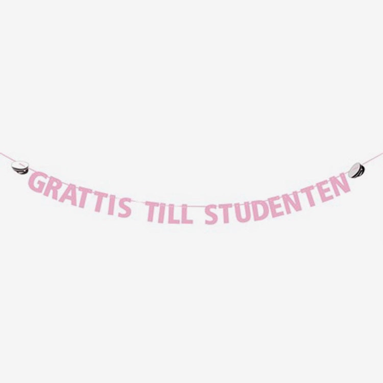 Girlang - Grattis till Studenten - Rosa