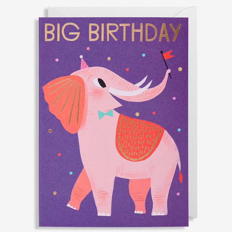 Kort - Elefant - Big Birthday