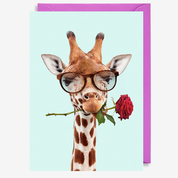 Kort - Giraffe Rose