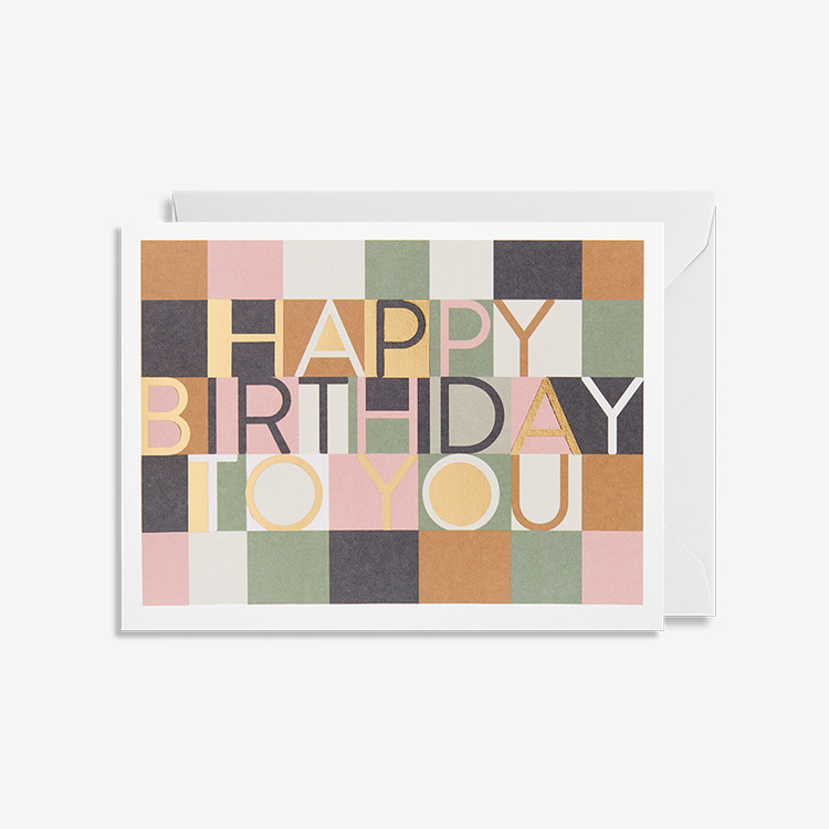 Kort - Happy Birthday To You - Pastell
