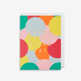 Kort - Happy Birthday - Color Circles