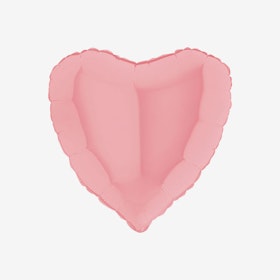 Folieballong - Hjärta Pastellrosa
