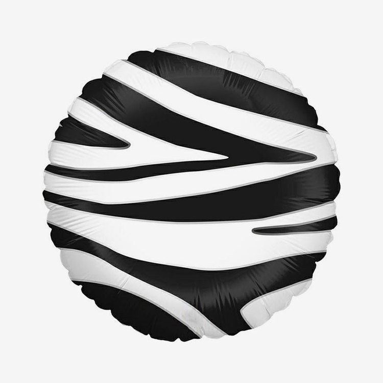 Folieballong - Rund - Zebra
