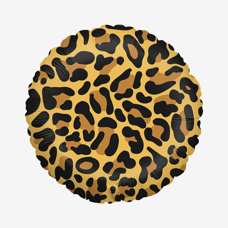 Folieballong - Rund - Leopard