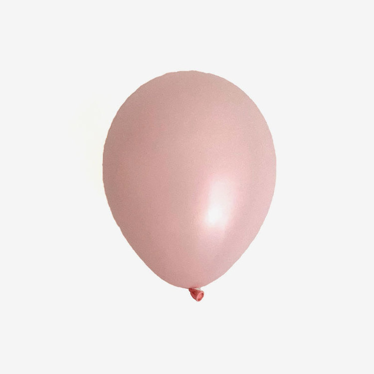 Heliumfylld latexballong 28cm - Pastellrosa