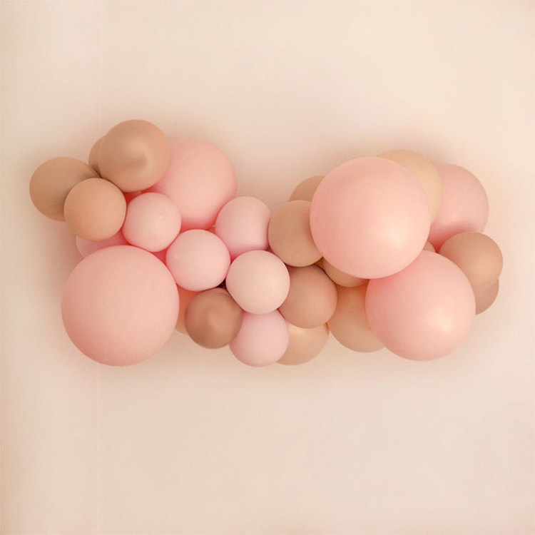 Ballonggirlang - Pink & Beige