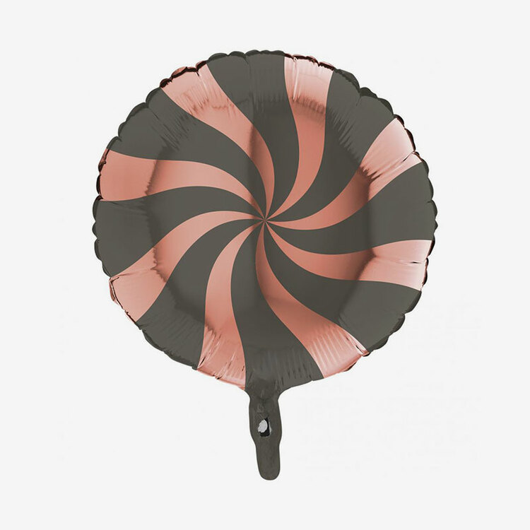 Folieballong - Candy Svart & Rosé