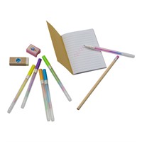 Set med pennor och block - Rainbow