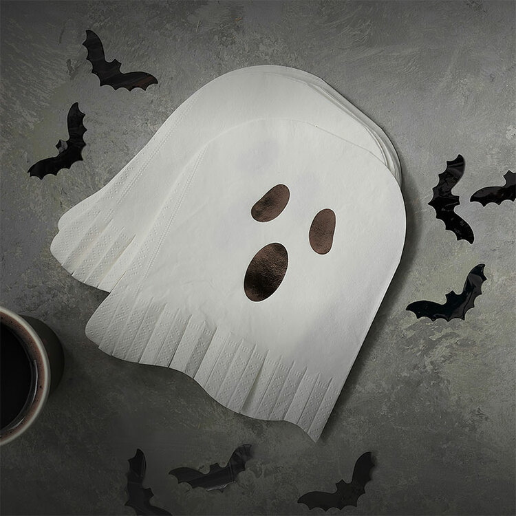 Servetter - Halloween - Ghost Fringes