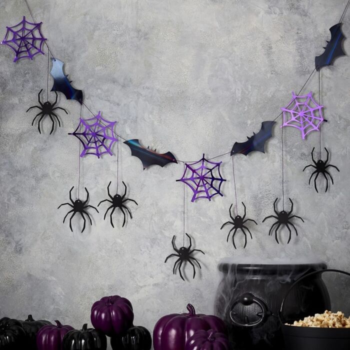 Girlang - Halloween - Spindlar och Fladdermöss