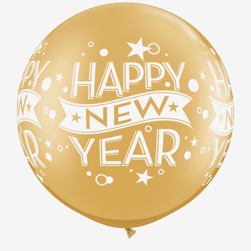 Heliumfylld jätteballong - Happy New Year