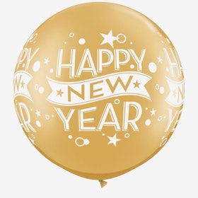 Heliumfylld jätteballong - Happy New Year