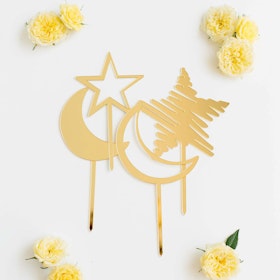 Cake topper - Moon and Stars