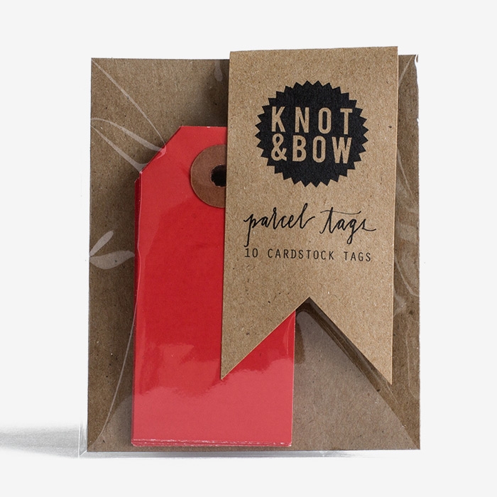 Etiketter Röda - Knot & Bow