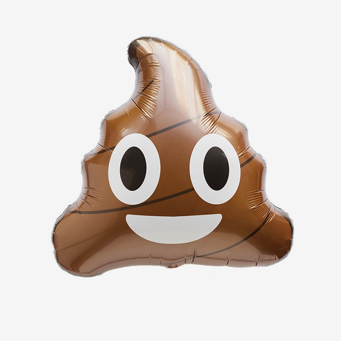 Folieballong - Poop Emoji