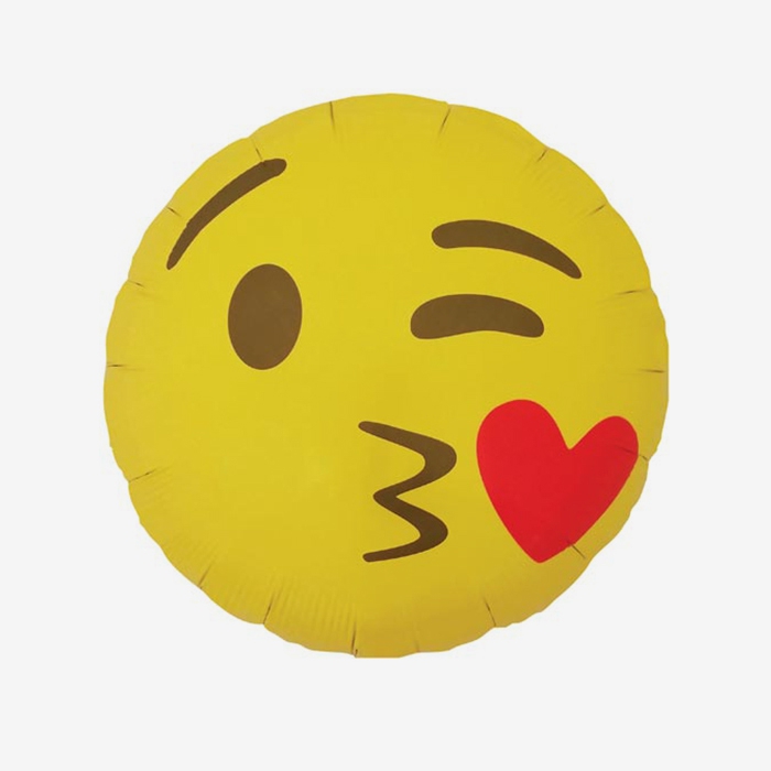Folieballong - Kissing Heart Emoji