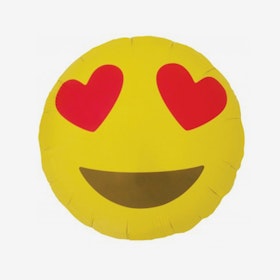 Folieballong - Heart eyes emoji