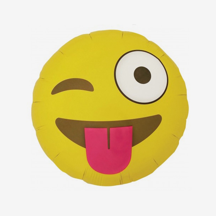 Folieballong - Winking Emoji