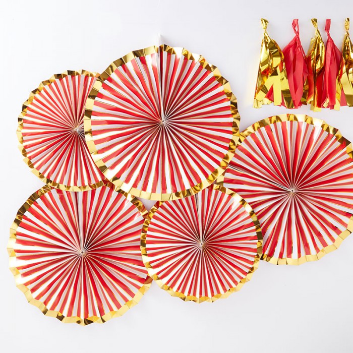 Pinwheels Candy röd & guld