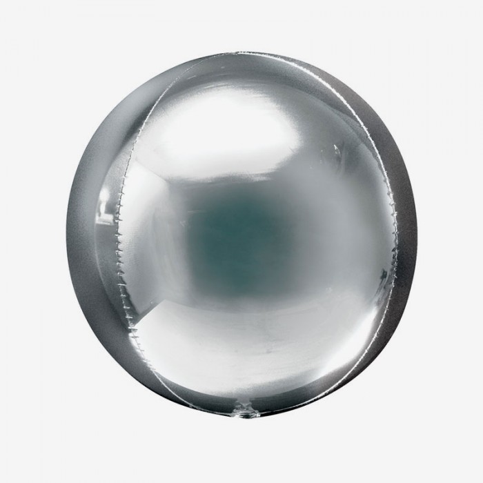 Folieballong - Orbz Silver