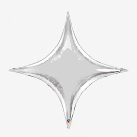 Folieballong - Starpoint Silver