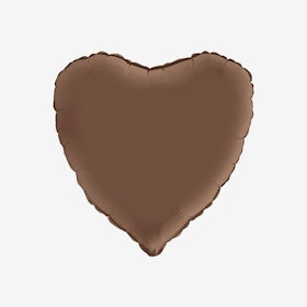 Folieballong - Hjärta Satin Chocolate