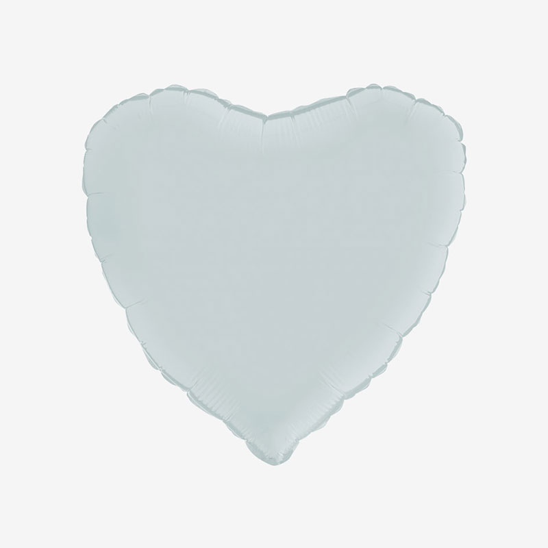 Folieballong - Hjärta Satin Pastellblå