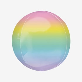 Folieballong - Orbz - Rainbow Pastell