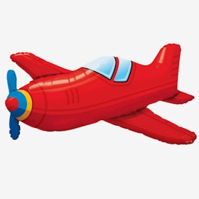 Folieballong - Flygplan - Röd