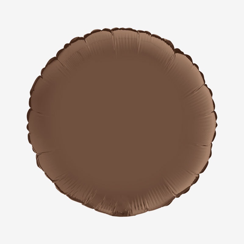 Folieballong - Rund Satin Chocolate