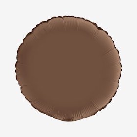 Folieballong - Rund Satin Chocolate
